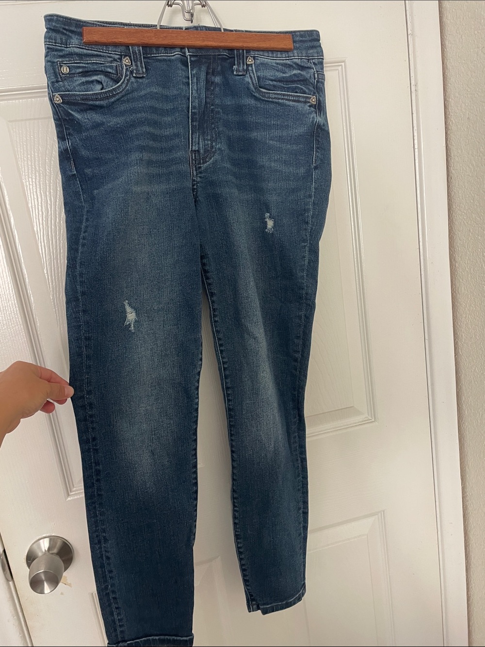 Kut from the Kloth Dark Blue Slim Distressed Jeans